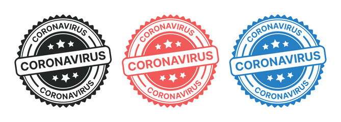 Coronavirus rubber stamp banner vector illustration.
