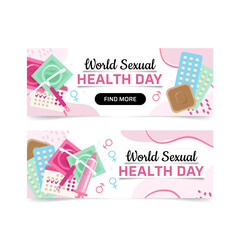 World sexual health day banner. Vector illustration. 