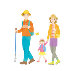 家族3人でハイキング