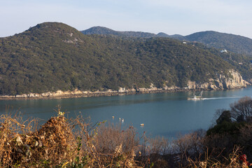 日本の岡山県備前市の頭島の美しい風景