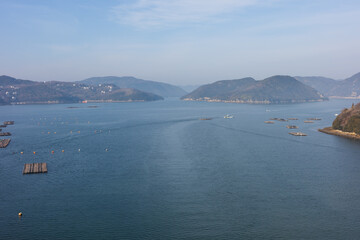 日本の岡山県備前市の頭島の美しい風景