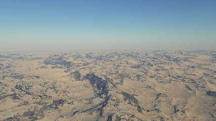 view from a beautiful planet, beautiful space background 3d render