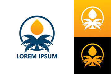 Palm oil logo template design vector