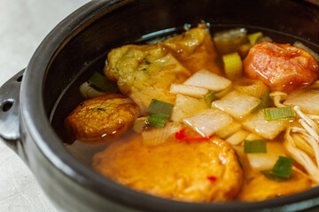 Eomuk tang, Korean style fish cake soup food