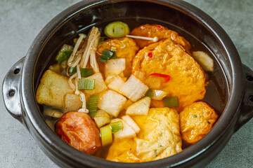 Eomuk tang, Korean style fish cake soup food