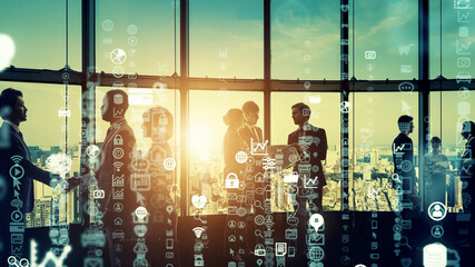 Business network concept. Human Resources. Group of businesspeople. Management strategy.
