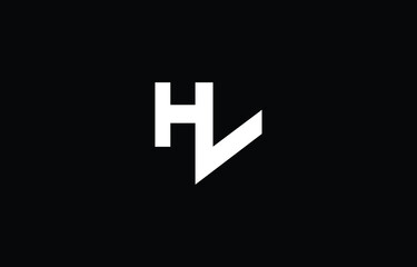 letter HL Clean and Minimal Initial Based Logo Design
