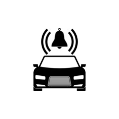 Obraz premium Car Alarm flat icon isolated on white background