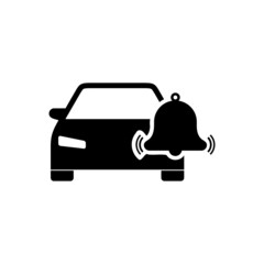 Car Alarm flat icon isolated on white background