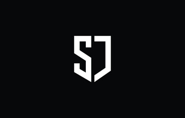 letter SJ Clean and Minimal Initial Based Logo Design
