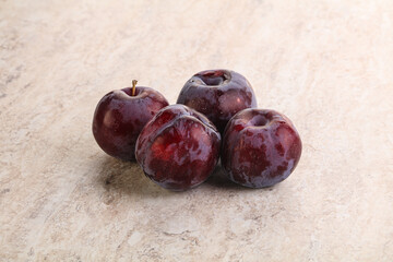Ripe and sweet purple plum