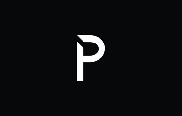 letter P Clean and Minimal Initial Based Logo Design