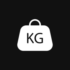 Weight icon on grey background
