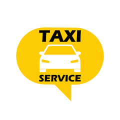 Taxi service logo icon isolated on white background