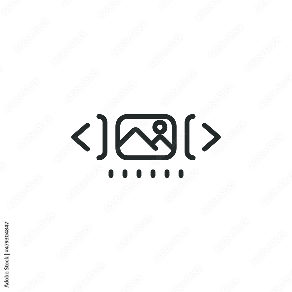 Poster simple vector icon gallery editable. isolated on white background.