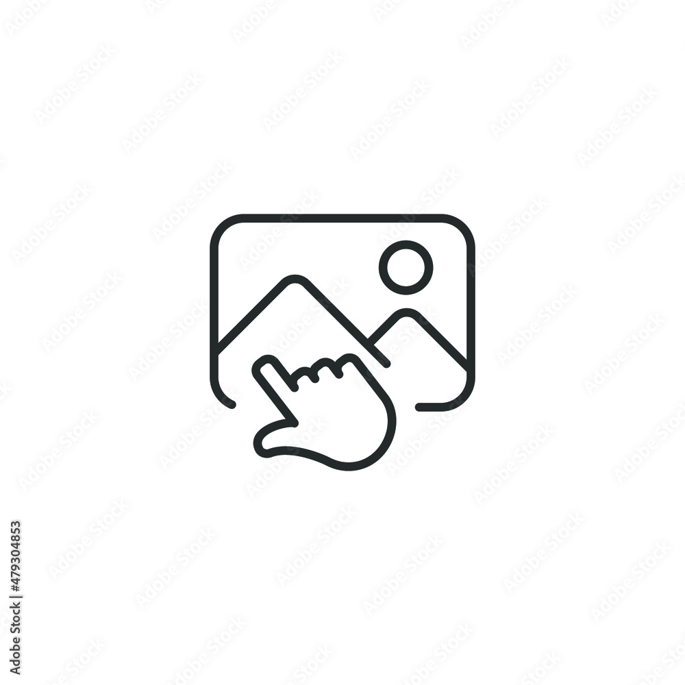 Poster simple vector icon add photo editable. isolated on white background.