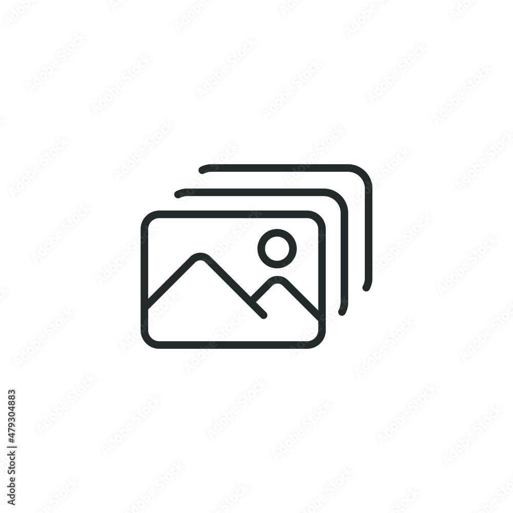 Poster simple vector icon gallery editable. isolated on white background.