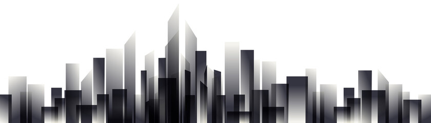 Cityscape futuristic, city skyline, vector illustration
