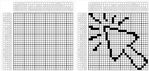 Fototapeta premium Cursor Icon Nonogram Pixel Art M_2112001
