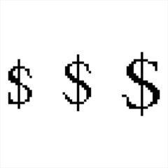 Dollar Icon Pixel Art M_2112002