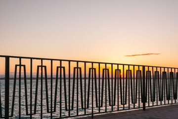 Railing by the sea