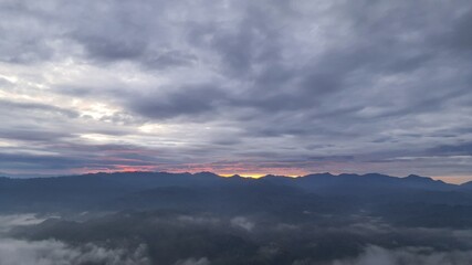 clouds over the mountains