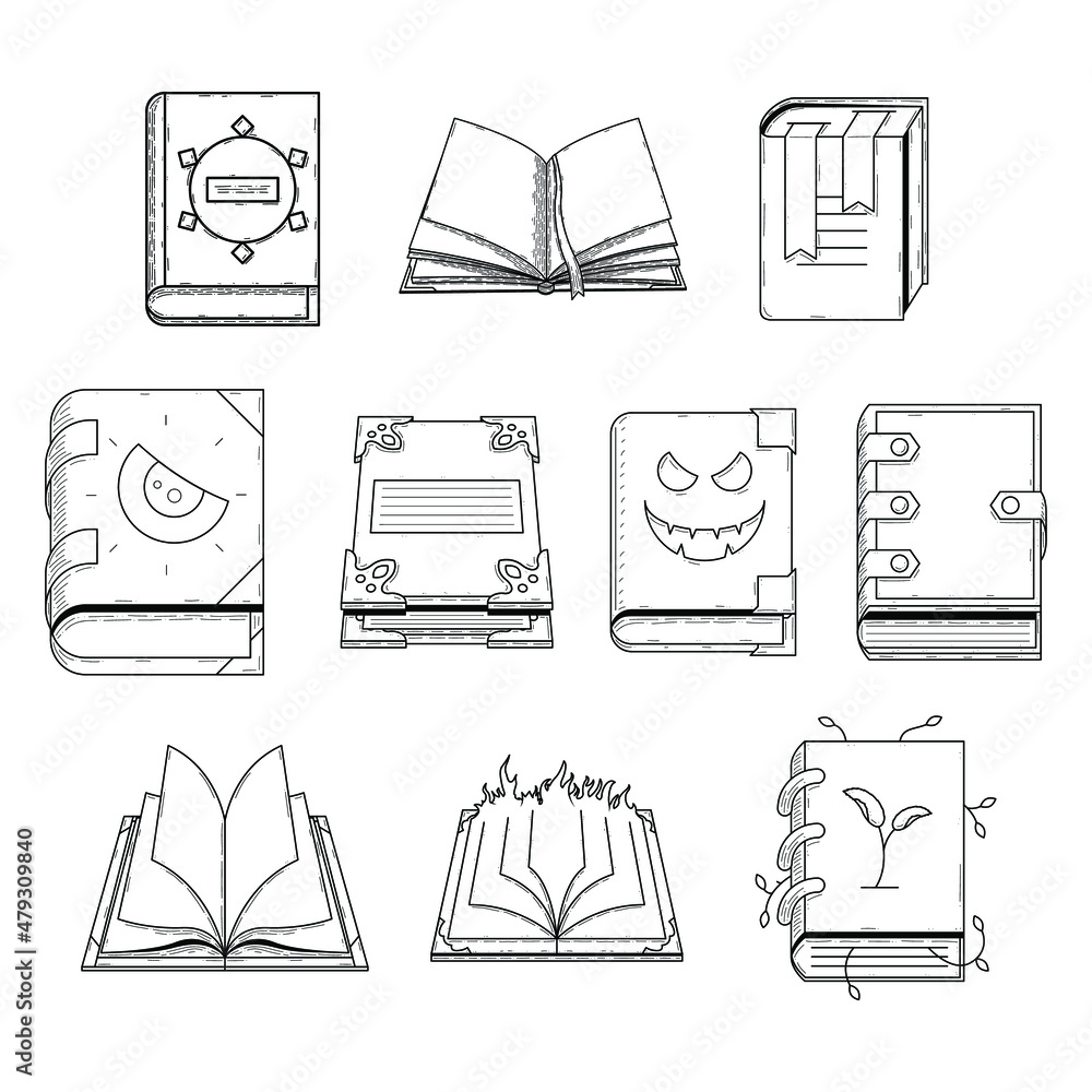 Aufkleber set abstract collection black simple line doodle outline element vector design style sketch isolated