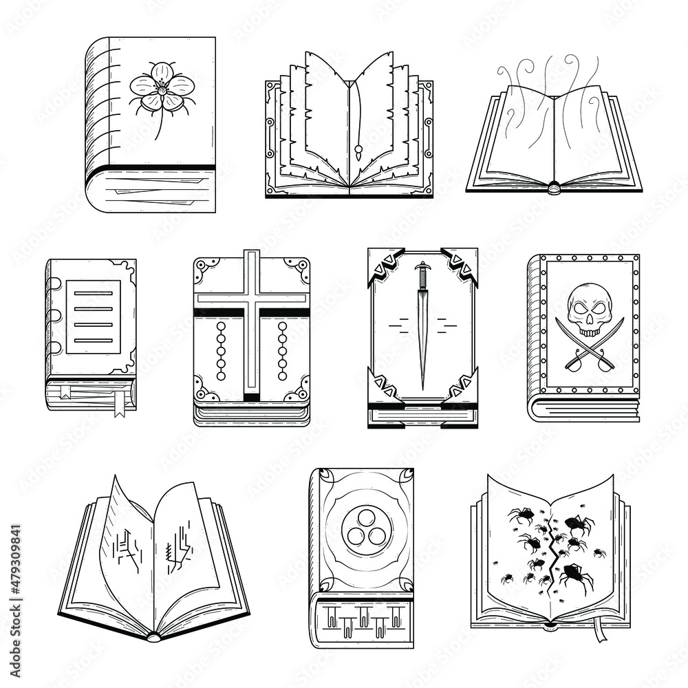 Aufkleber set abstract collection black simple line doodle outline element vector design style sketch isolated