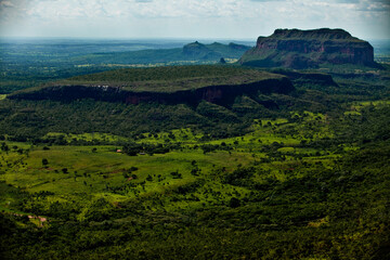Panoramic in Chapada dos Guimaraes (Plateau of Guimaraes), Mato Grosso, Brazil