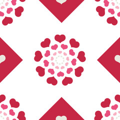 Seamless pattern cute hearts. Happy valentine's day. Vector illustration