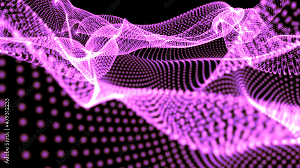 Poster background with colorful fluid. particle fluid
