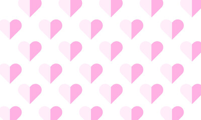 background of the decorated paper heart shaped. valentines element decoration in vector graphic illustration. editable element design in pink colors.