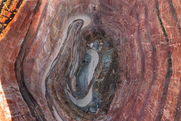 D Cobar mine pit top down turned