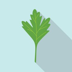 Naklejka premium Parsley dill icon flat vector. Herb leaf