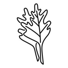 Parsley food icon outline vector. Herb leaf
