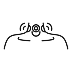 Tonsillitis icon outline vector. Mouth tonsil