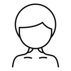 Woman tonsillitis icon outline vector. Mouth anatomy