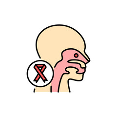 Cancer sinuscolor line icon. Human diseases.