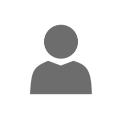 user icon.  flat design isolated on white background.