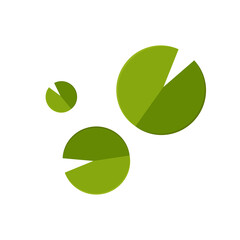 Lily pad vector. Lily cartoon vector on white background. © Supakorn