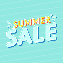 Special Summer Sale Label. Summer Sale poster design.