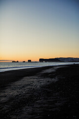 Vik I Myrdal, black sand beach, Iceland winter
