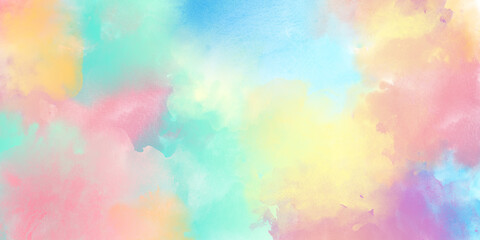 Delicate childish romantic colors watercolor background. Watercolor texture and creative paint gradients. Abstract watercolor