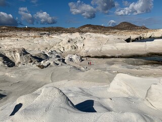 Côte blanche au Nord de Milos, Grèce