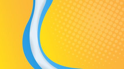 Flexible Line Blue Yellow Colorful abstract Design Banner