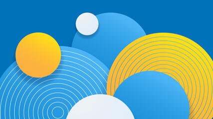 Circle Blue yellow Colorful abstract Design Banner