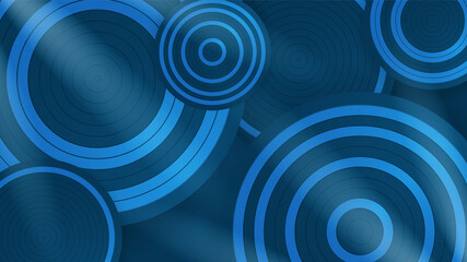 Modern Circle Blue Colorful abstract Design Banner