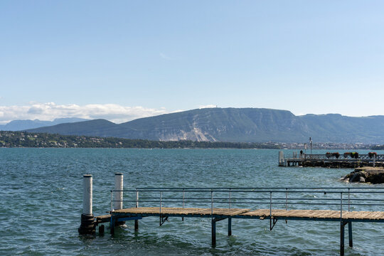 bord du lac à Bellevue, Genève