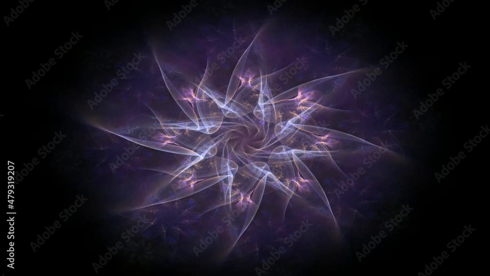 Poster futuristic video animation with glowing particle stripe object in slow motion, 3840x2160 loop 4k
