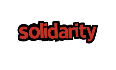 SOLIDARITY lettering vector design
